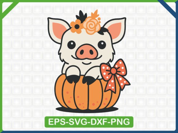 A Cute Pig Illustration for Graphics & T-Shirt Design Projects