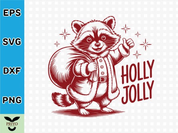 A Designer's Take on the Christmas Holly Jolly Raccoon Embroidery