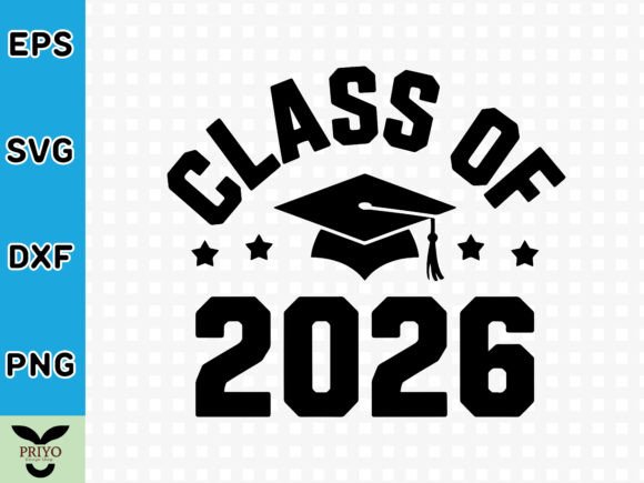 Class of 2026 T-shirt Design SVG: Graphics & Illustrations