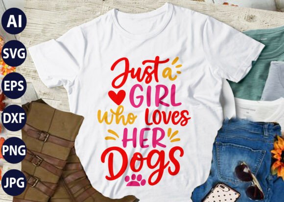 How a Dog Loving Girl SVG Elevates Graphics and T-Shirt Designs