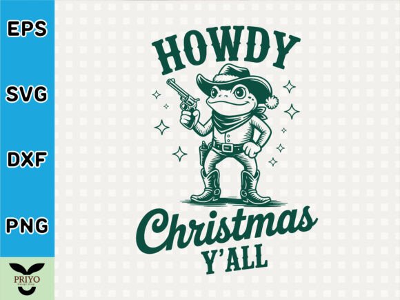 Howdy Christmas Graphics for T-Shirt Designs and Content