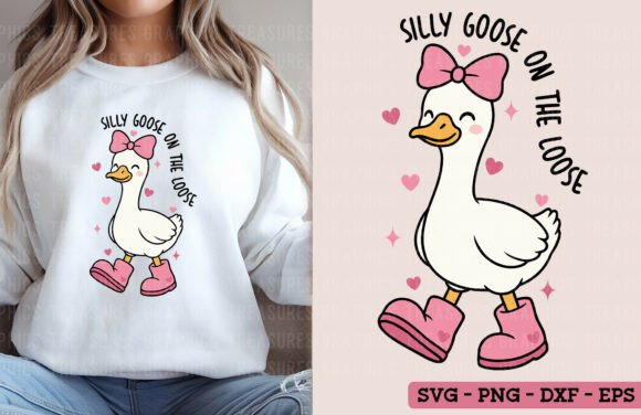 Valentine Silly Goose Graphics for T-Shirt Designs