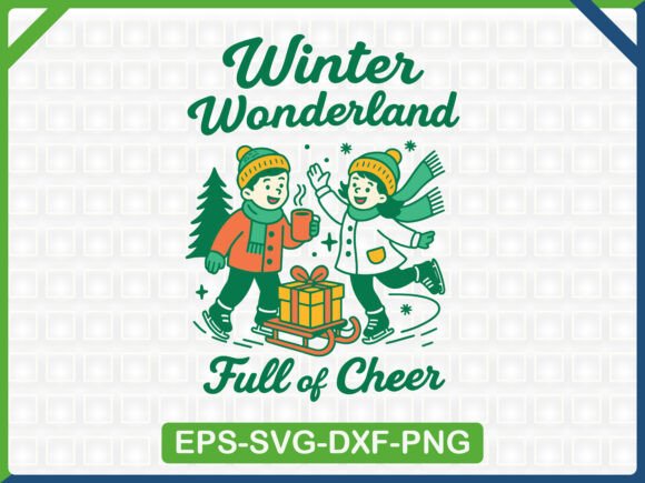 Winter Wonderland Cheer: A Graphic Asset for Branding & T-Shirts